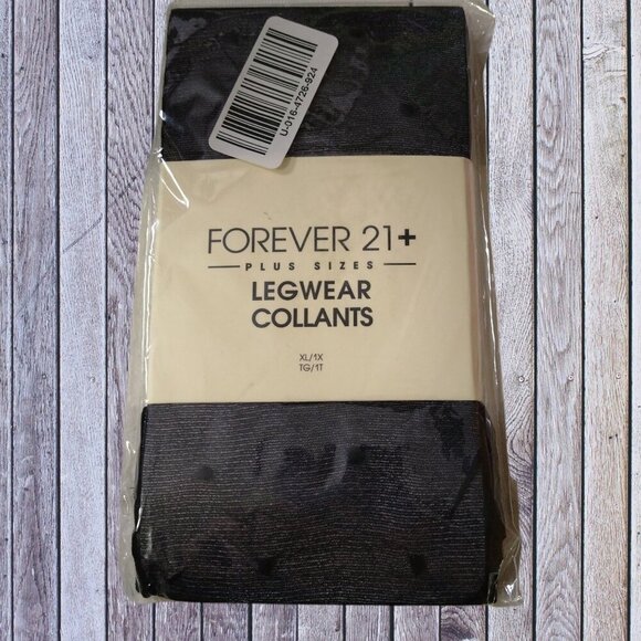 Forever 21+ Plus Sizes Legwear Tights Patterned Hosiery XL/1X - Picture 1 of 4